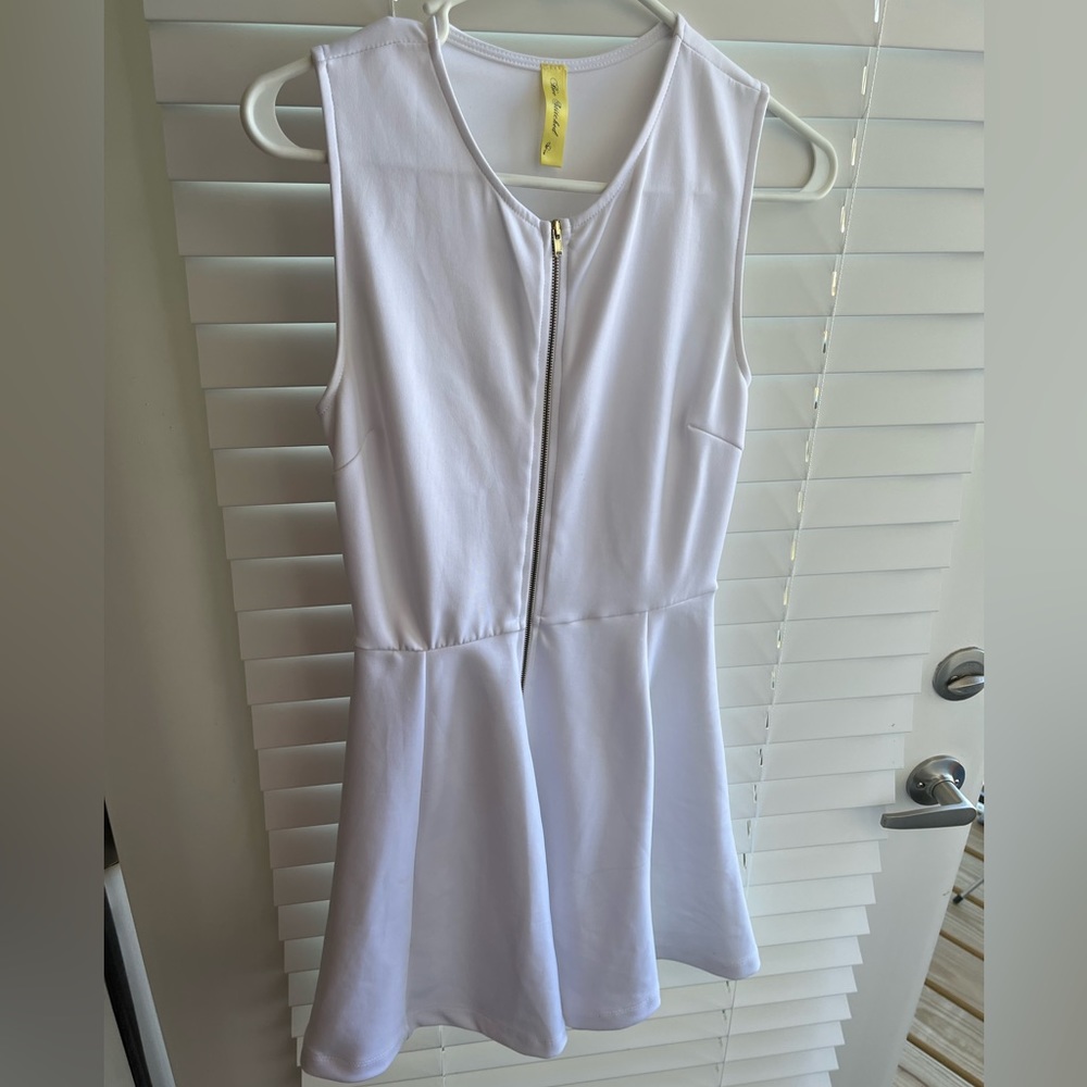 White Zip Up Dress